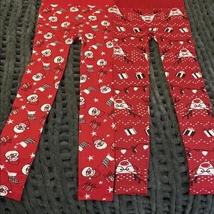No Boundaries Red Christmas Leggings